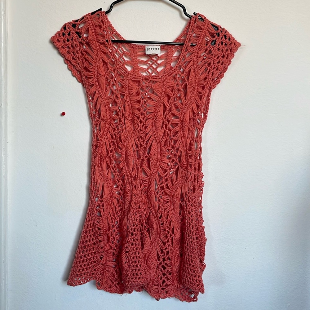 Boho orange crochet top 🫶